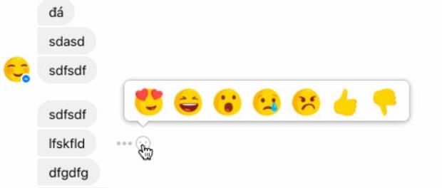 facebook messenger reactions