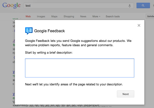 google feedback form 1368187592